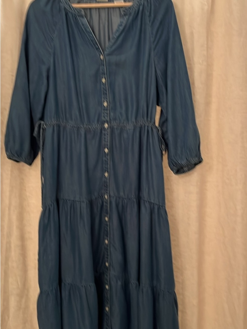 Levi’s women’s Blue Button-Front Tiered Dress